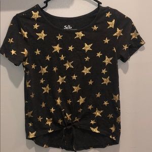 Girls Justice size 10 stars &  knotted bottom